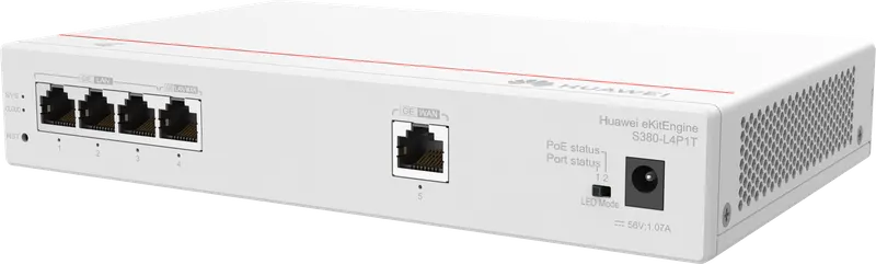 S380 L4P1T 1*GE WAN 4*GE LAN(PoE+ 50W) up to 150 users forwarding performance 2Gbps