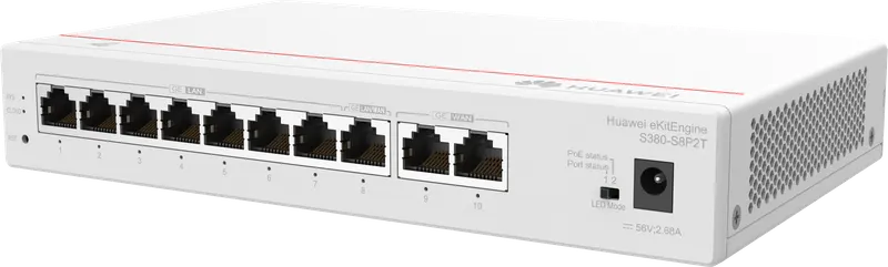 S380 S8P2T 2*GE WAN 8*GE LAN(PoE+ 124W) up to 350 users forwarding performance 2Gbps