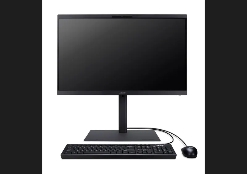 Acer AIO VZ4734GT 23.8" FHD Non-Touch Intel Core U5 225 Processor 16GB DDR5 Memory 512GB SSD M.2 PCIe Wi-Fi 6E and Bluetooth 5.3 TPM 2.0 SD Card Reader Integrated 5.0 MP+IR webcam with 2 stereo microphones USB Keyboard & Mouse Incl. Windows 11 Professional 3 Year Onsite Warranty