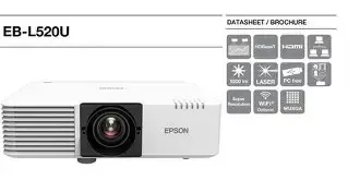 Epson 5200lm WUXGA 1920x1200 16:10 Laser 2USB 2VGA 2HDMI RS-232C LAN WiFiOptional MiracastOptional NoBag White Install