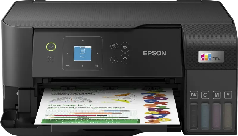 Epson 33ppm Mono 15ppm Colour A4 Print Scan Copy USB Wi-Fi/Wi-Fi Direct Ethernet ManualDuplexPrint w/3.7cm LCD Screen incl 1 set of ink (2 x Black)