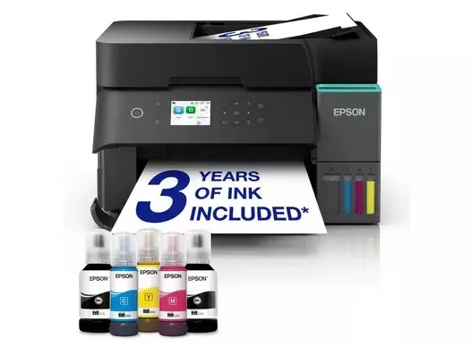 Epson 35ppm Mono 23ppm Colour A4 Print Scan Copy USB Wi-Fi/Wi-FiDirect Ethernet AutoDuplexPrint ADF incl 1 set of ink (2 x Black)