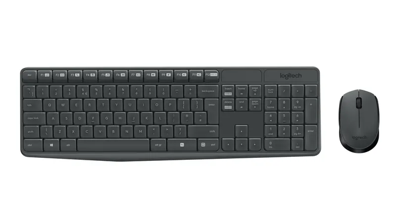 Logitech MK235 - Wireless Keyboard and Mouse combo - Graphite - USB