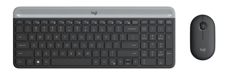 Logitech MK470 - Wireless Keyboard and Mouse combo - Graphite - Slimline - USB