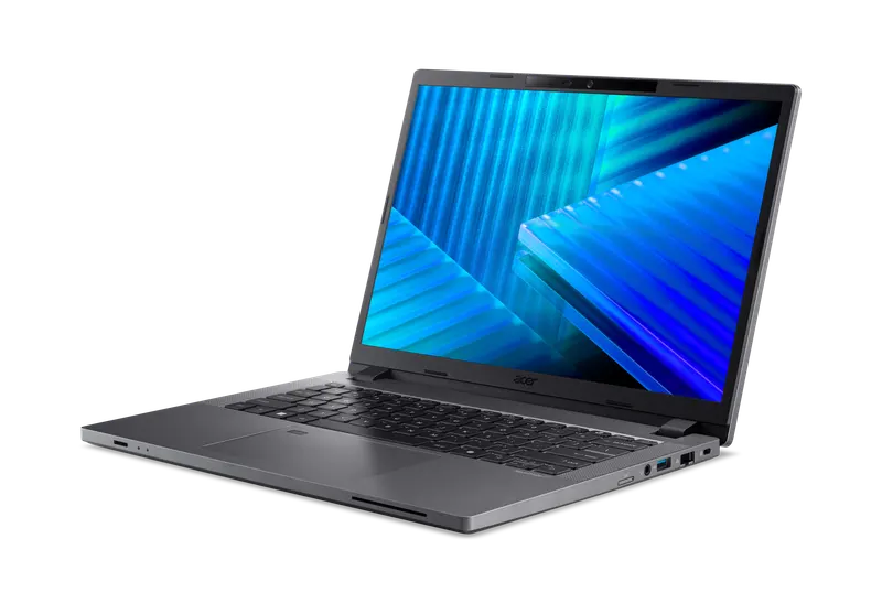 Acer TravelMate TMP214-75-G3-TCO-702K 14" WUXGA IPS SlimBezel Intel Core Ultra 7 processor 155H 16 GB DDR5 Memory 512GB PCIe NVMe SSD SD card reader WIFI6E+BT 2x2 AX+BT 6E FHD IR camera FPR BackLit KB 53Wh Li-ion battery 65W TypeC adapter Windows 11 PRO 3 YRS OSW