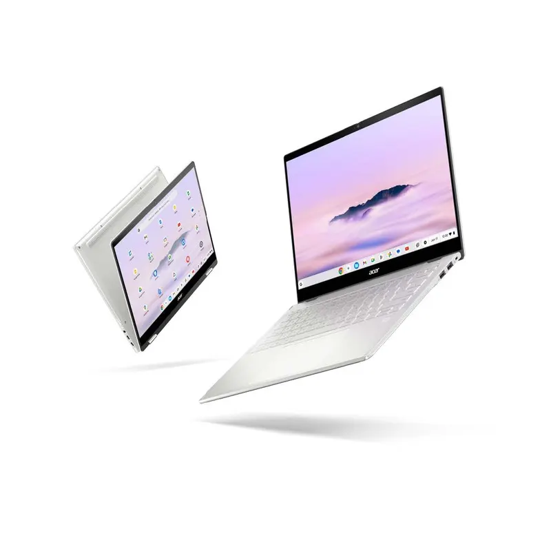Acer Chromebook Plus Spin 514 14" WUXGA IPS 120Hz Touch MediaTek Kompanio Ultra 910 Octa-core CPU 12 GB LPDDR5X Memory UFS 256GB SD card reader WIFI 7 2x2 BE+BT SD card reader 5MP Camera 70Wh Li-ion battery 100W TypeC adapter No Stylus Google Chrome OS 3 Year Onsite Warranty (CPE594-2N-K32M)