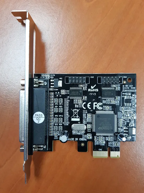 PCIe 2 PORT SERIAL+1 PORT PARALLEL IC9910 W/LP BRACKET.