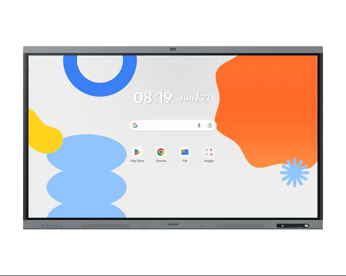 SAMSUNG 86" Android Interactive Display Android 14 EDLA Certified Resolution: 3840 x 2160 UHD 400nit Brightness Build in Speakers HDMI out 40 PTS touch Wi-Fi & BT Built-in Camera 7 YEAR ONSITE WARRANTY