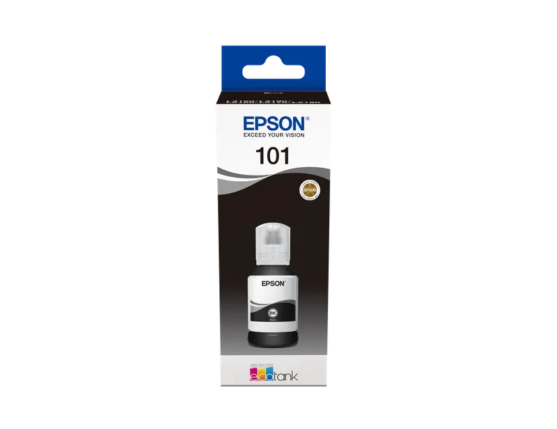 Epson 101 Ink Bottles Black 127ml Ecotank L4150 / L4156 / L4160 / L4260 / L6160 / L6170 / L6176 / L6190 / L6270 / L6290 / L6370 / L14150 7500 pages