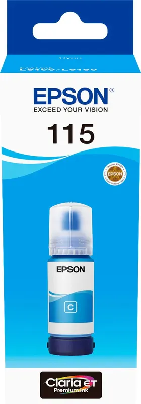 Epson 115 Ink Bottles Cyan 70ml EcoTank L8160 6200 pages 2300 Photos