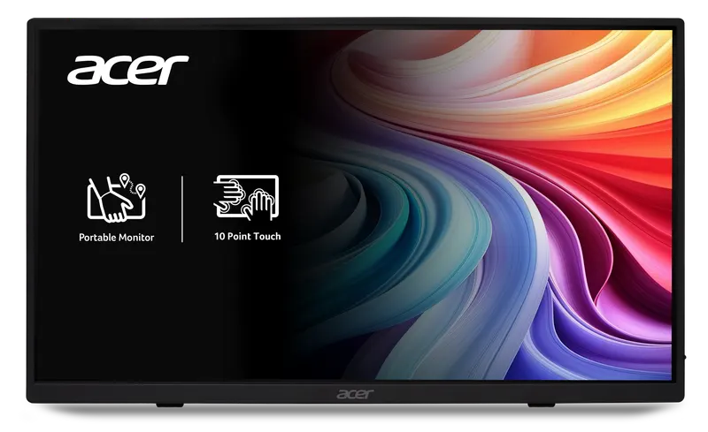 Acer 15.6" Portable Touch FHD IPS Screen 16:9 HDR10 1x miniHDMI + 2xType-C + Speakers + Audio out Wall Mountable Includes Cover (USB Type C/ Mini HDMI TO HDMI and USB Type C To USB cables included) 1 YR Warranty (PM161QT)