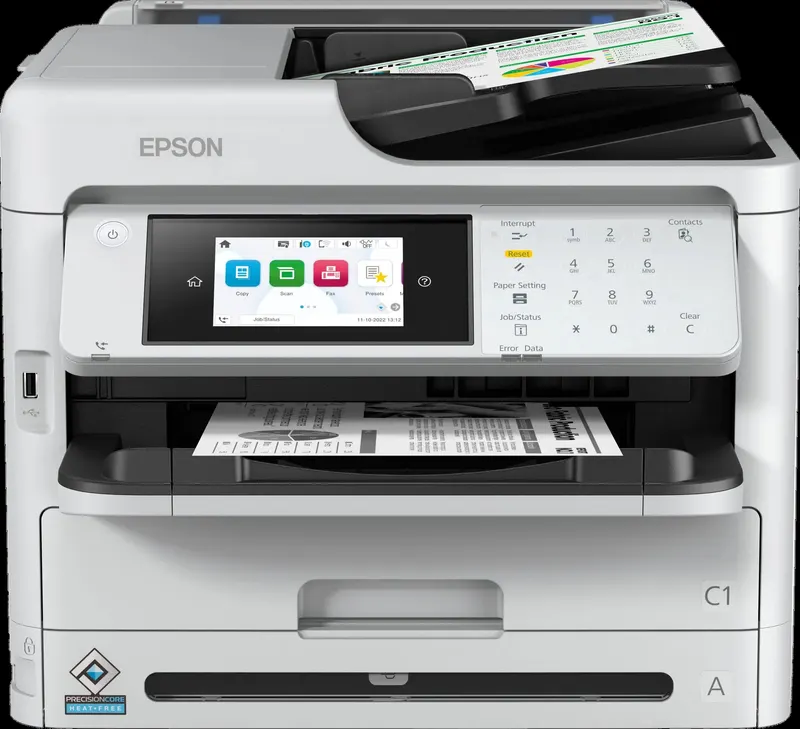 Epson 34ppm Mono A4 Print Scan Copy Fax USB Wired Wireless WiFi Direct Full Duplex incl initialisation ink bags only